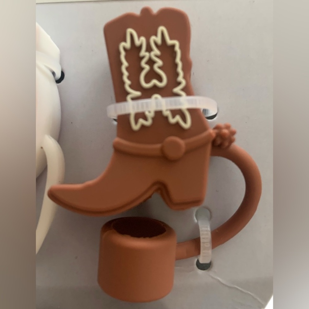Straw Toppers Sip With Color (SWC) Texas Themed NWT - Picture 5 of 5